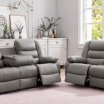Grey Reclining 3 Seater + 2 Seater set